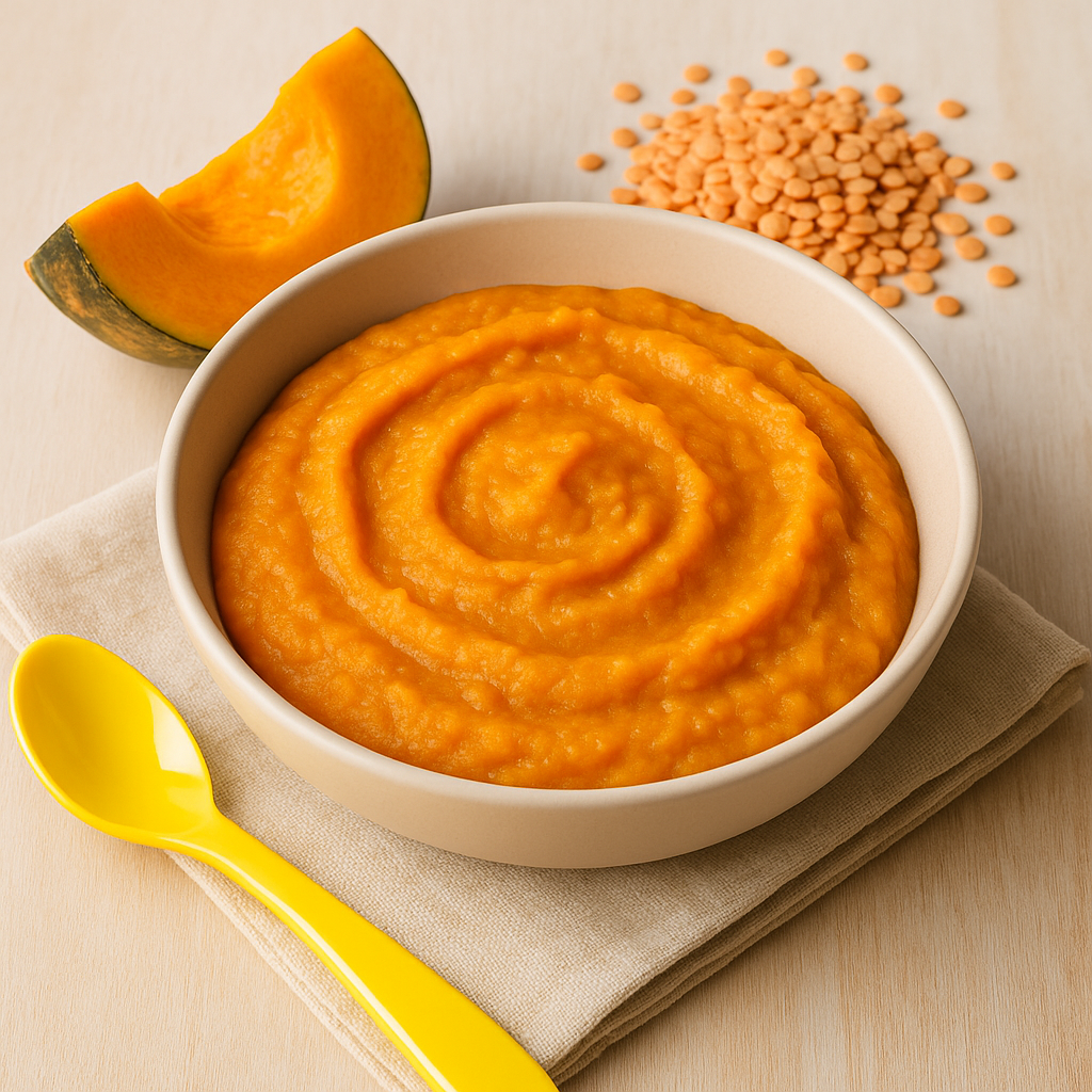 lentil & pumpkin purée