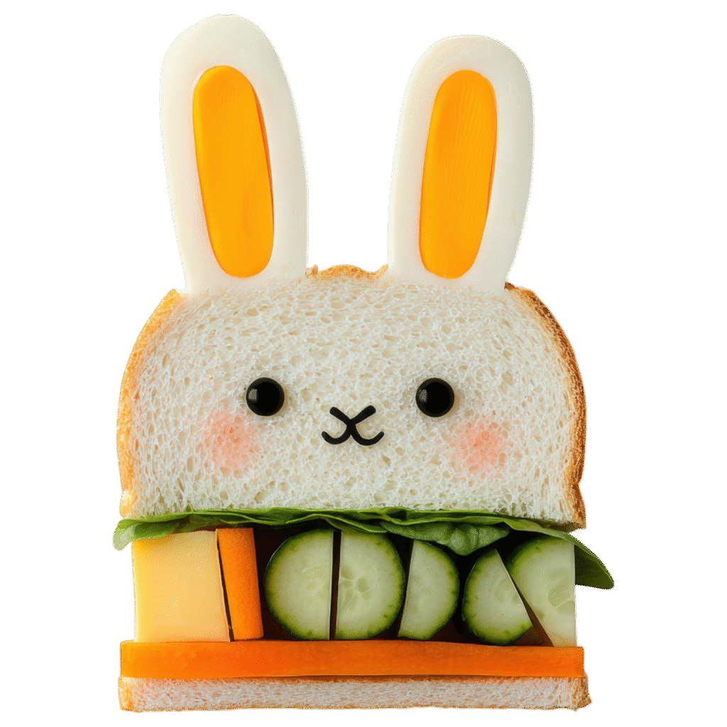 vecteezy a sandwich with a rabbit face made out of bread 58699165
