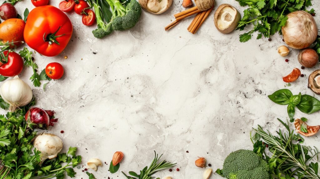 beautuful vegan background with copy space