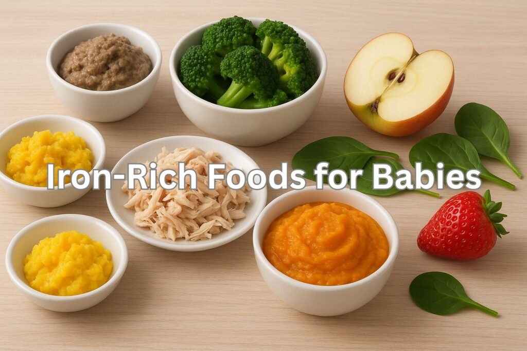 iron rich foods for babies banner