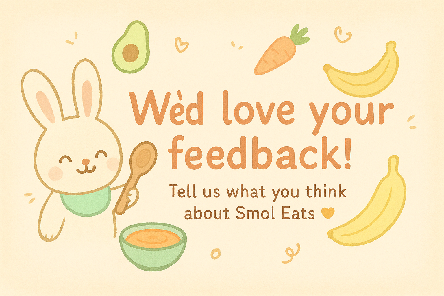 review and feedback banner for smoleats