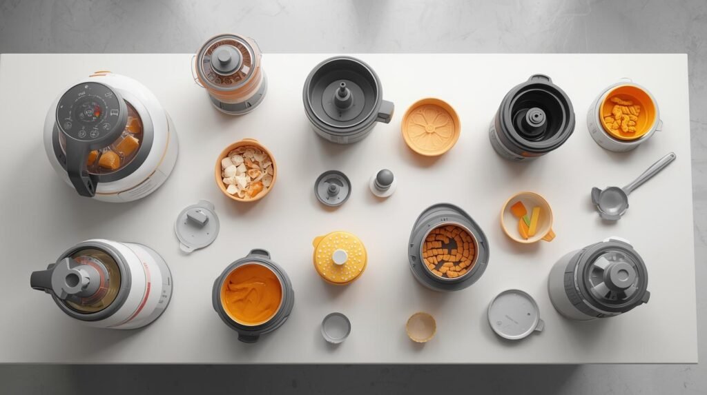 make me a realistic picture of some baby food makers found on the market (2)