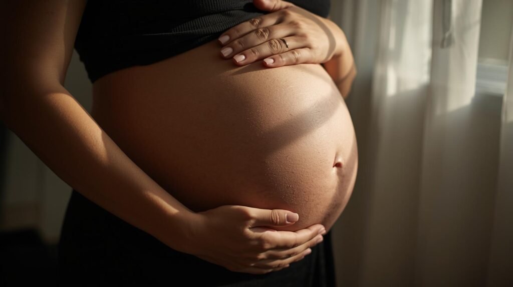 pregnant woman picture with hands on tummy (1)