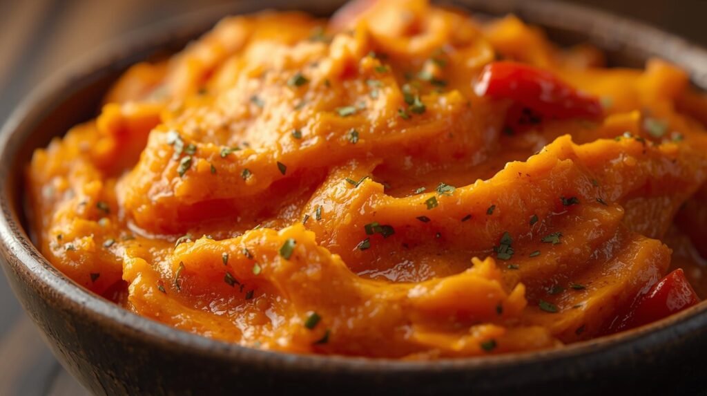 realistic puréed roasted vegetables